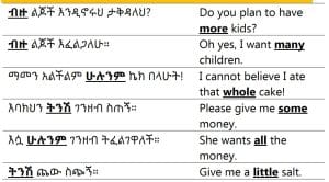 Learn Amharic basic grammar rules