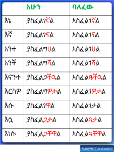 I need in Amharic