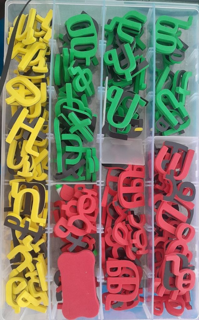 Amharic magnetic alphabet and board